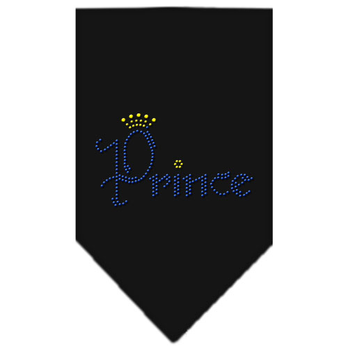 Prince Rhinestone Bandana Black Large